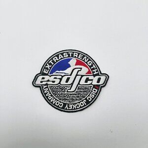 ESDJCO Iron On Patch 1200 Turntable Vintage Disc Jokey Logo DJ Embroidered